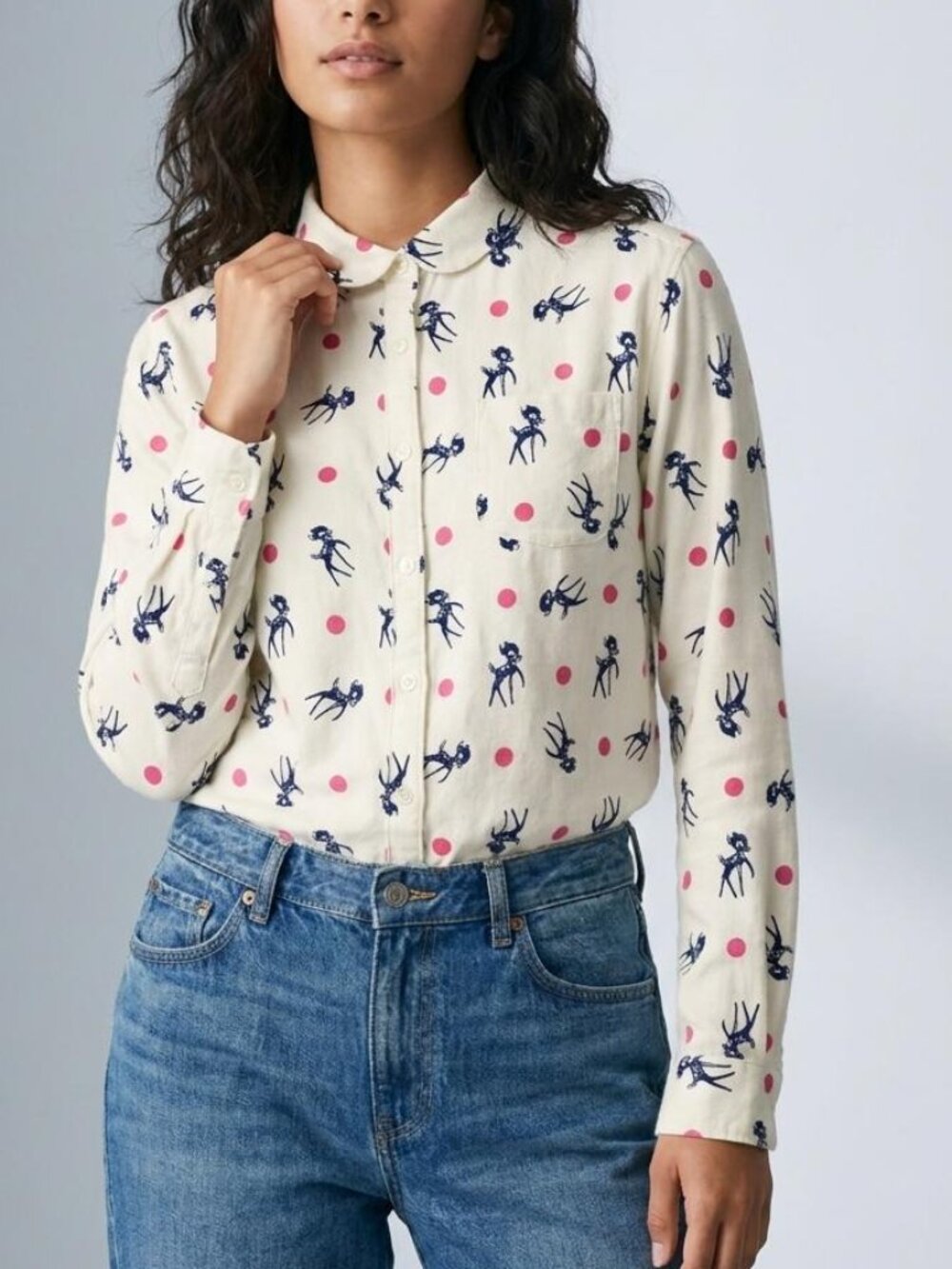 NWT Uniqlo x Disney "Bambi" Flannel Shirt